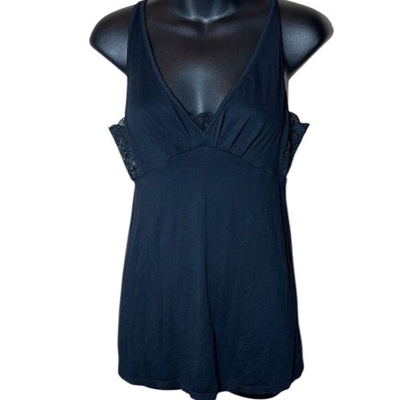 Alfani black babydoll lace tank top y2k style medium - Picture 1 of 4
